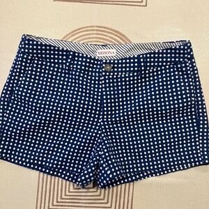 Blue polka dotted shorts